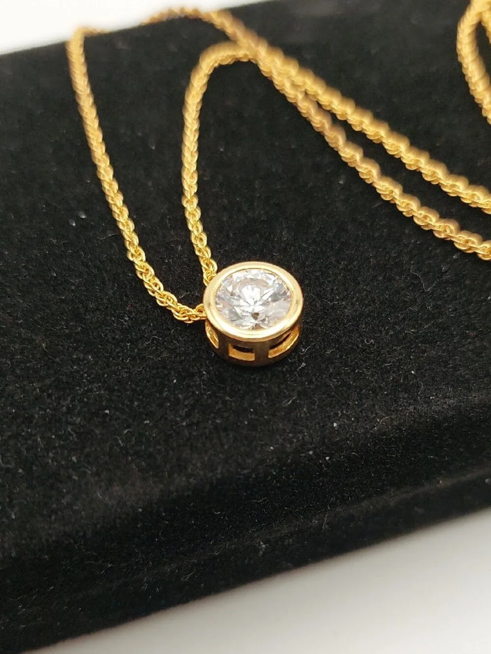 EFFY NIP Gold-Plated Crystal Pendant 18 " Necklace - Picture 9 of 13